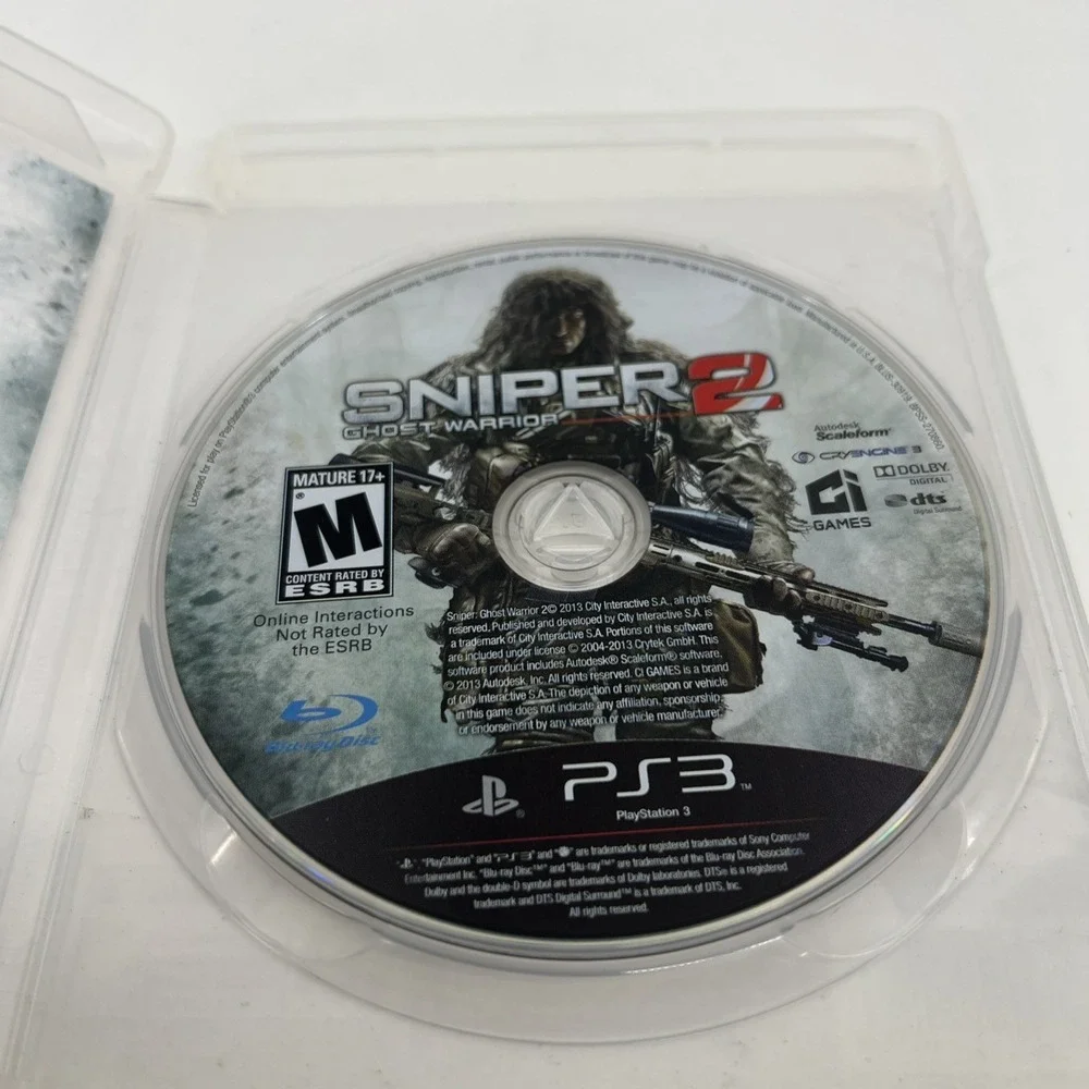 Sniper: Ghost Warrior 2 PS3 Sony PlayStation 3 CIB Complete w/ Manual Shooter